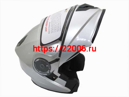 Мотошлем YM-927 серебряный (L)