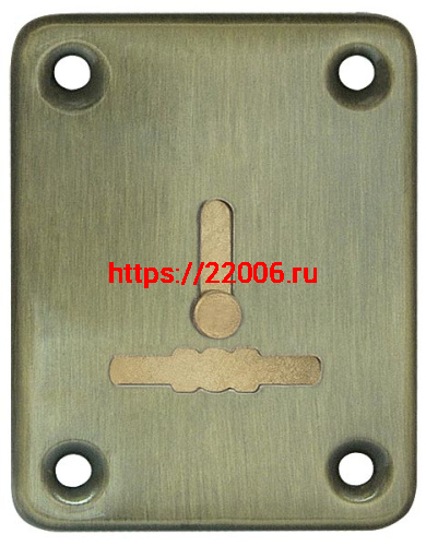 Декоративная Fuaro (Фуаро) накладка ESC081-AB-7 (БРОНЗА) на сув. замок с шторкой (1шт) (латунь)