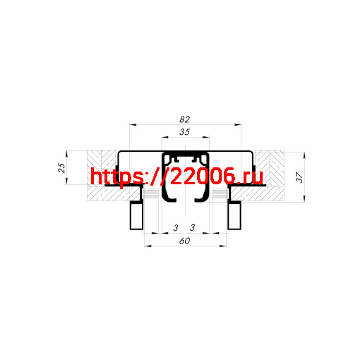 Комплект Armadillo (Армадилло) для обрамления пенала SLD.Comfort-PENAL frame 900/2300 AL фото 4