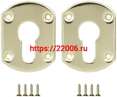 Декоративная Fuaro (Фуаро) накладка ESC031-GP-2 (ЗОЛОТО) на цилиндр (2 шт)