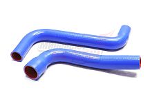 Патрубки радиатора ГАЗель Next силикон.,синие,армир.,комп.2шт. L420/600мм,d50/38,45/38мм.(HH005-2)