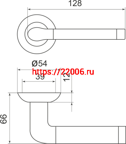 Ручка Armadillo (Армадилло) раздельная R.LD54.Stella (Stella LD28) SN/CP-3 матовый никель/хром фото 3