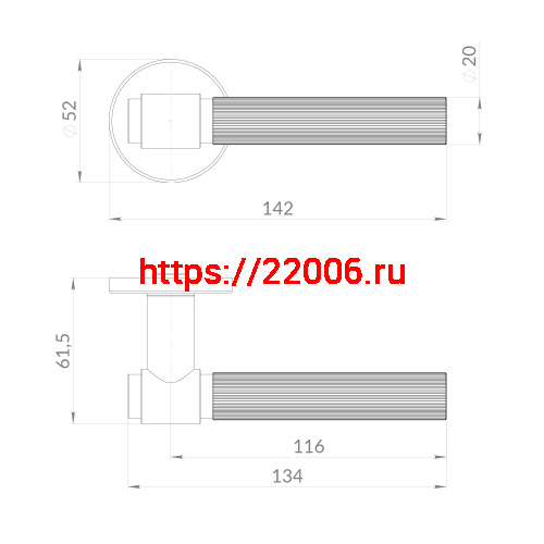 Ручка Punto (Пунто) раздельная R.EST.R52.SHELL BL-24 черный фото 2