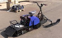 Мотобуксировщик компактный ЛИДЕР-СИГМА-2, 8+ л.с., с РЫЧАЖНЫМ лыжным модулем, ВАРИАТОР TAV2-40