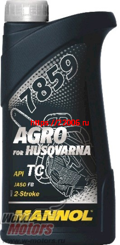 Масло 2T MANNOL AGRO for Husqvarna API TC JASO FB (1л) (синтетическое) СИНЕЕ 7859 Масло 2T MANNOL AGRO for Husqvarna API TC JASO FB (1л) (синтетическое) СИНЕЕ 7859