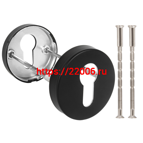 Накладка Fuaro (Фуаро) под цилиндр ET.R.DSS201-02 (DSS-02-ET) (INOX 201) BLACK фото 2