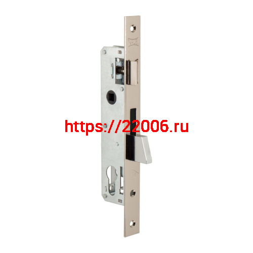 Корпус Kale kilit (Кале килит) узкопрофильного замка с защёлкой 253 (25 mm) w/b (никель)