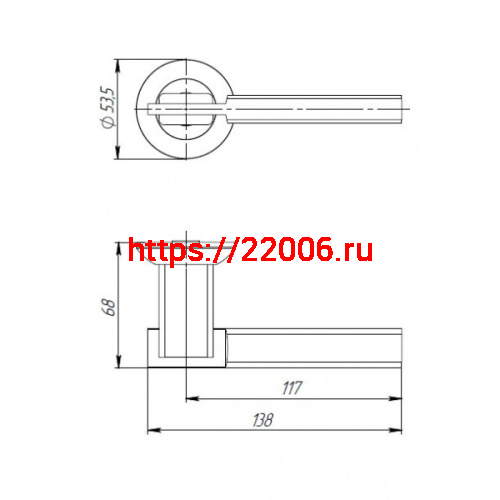 Ручка Punto (Пунто) раздельная CITY TL ABG/CP-6 зеленая бронза/хром фото 2