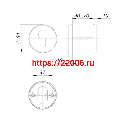 Накладка Fuaro (Фуаро) под цилиндр ET.R.DSS304-02 (DSS-02-ET) INOX 304 фото 4