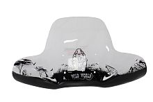 Щиток ветровой Wild World (жесткое стекло с шелкографией) (для квадроциклов) (с крепежами)