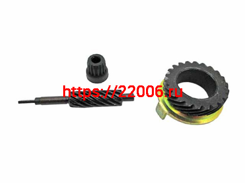 Шестерни привода спидометра (червяк) с юбкой мопед Дельта, Альфа, Орион