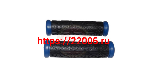 Грипсы для велосипеда 122мм, сине-черные, JK81912002