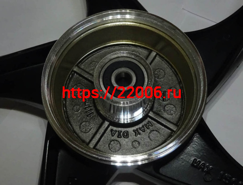 Обод 17" задний литой, барабан. тормоз 1,6-17  Альфа, Дельта, Zodiak №3 черный (5 С-луч) фото 3