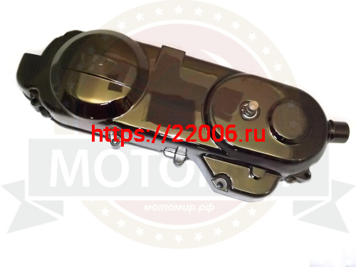 Крышка картера GY6-50 левая длиная 12" 430мм (вариатора FT50QT-10) с пусковым устройством