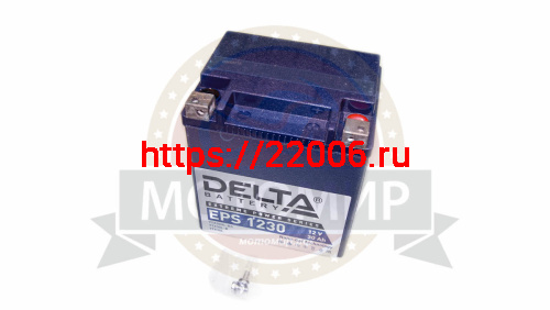 Аккумулятор 12В 30 А/ч, Delta EPS 1230 (НАНО GEL) (166x130x175) обрат/пол. ATV, снегоходы
