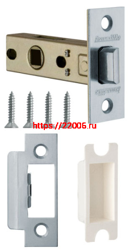 Защелка Armadillo (Армадилло) врезная LH 120-45-25 SC Мат. хром SKIN /прям/
