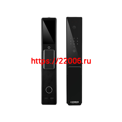 Замок врезной электронный Hogo V07 с распознаванием лица, черный фото 4