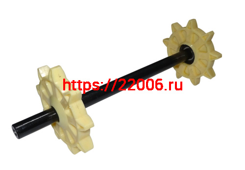 Вал ведомый (направляющий) мотобуксировщика (со звездочками) 510мм,  (ПР) фото 3