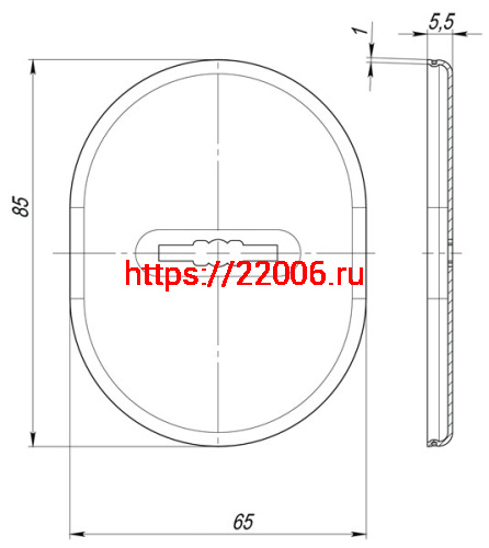 Накладка Fuaro (Фуаро) на сувальдный замок ESC.S.SF/OV.475 (ESC 475) SN мат.никель фото 3