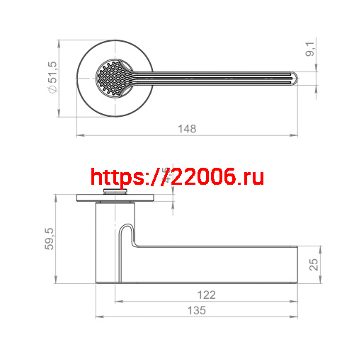 Ручка Armadillo (Армадилло) раздельная R.YM.HONEY BL-26 черный фото 5