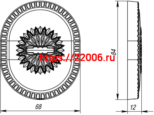 Накладка Armadillo (Армадилло) на сувальдный замок ESC.S-auto.CL/OV (PS-DEC CL / ATC Protector 1) OB-13 античная бронза фото 3
