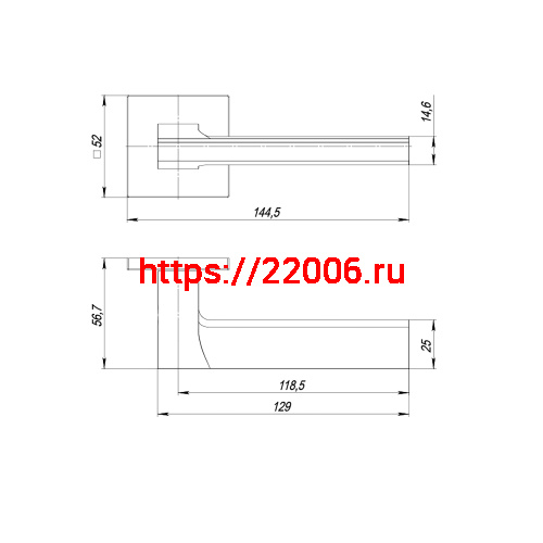 Ручка Punto (Пунто) раздельная K.ARC.Q52.BLADE BL-24 черный фото 2