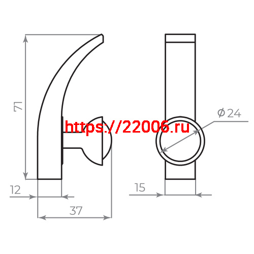 Крючок Ajax (Аякс) настенный MB-LM/K-004 ABG зеленая бронза фото 7