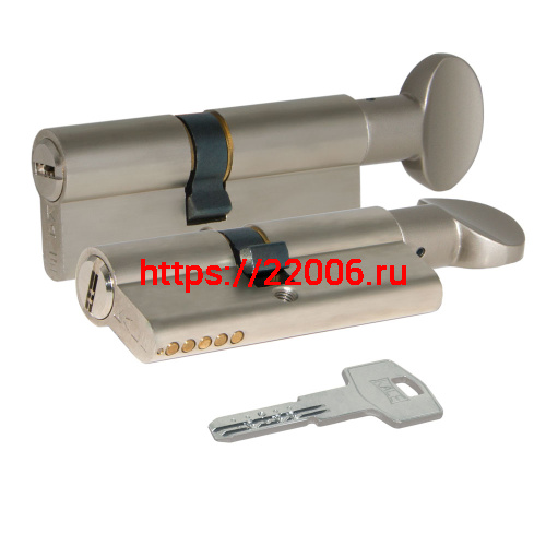 Цилиндровый механизм Kale kilit (Кале килит) с вертушкой 164 BM/80 (35+10+35) mm никель 5 кл.