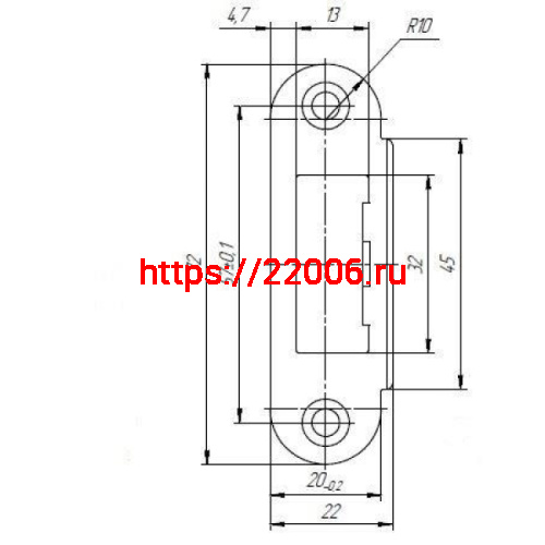 Ответная Punto (Пунто) планка SP-R72/R20 SN для дверей с четвертью тех. упаковка фото 2