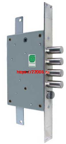 Замок Guardian (Гардиан) врезной сувальдный с защёлкой ЗВ 21.12 Т с тягами, 5 кл. /123:449/