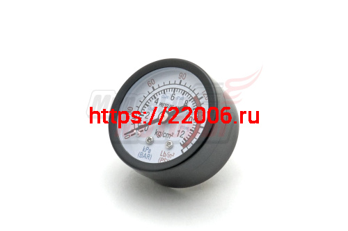 Манометр компрессора большой (штуцер выход сзади) 1/4Н 12bar