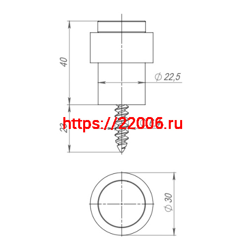 Упор Fuaro (Фуаро) дверной напольный STOPPER/14 (DS-14) AB бронза фото 3