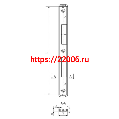Ответная Guardian (Гардиан) планка регулируемая PROFI 11.535 правая /151:183/ фото 2