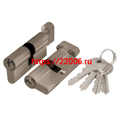 Цилиндровый Ajax (Аякс) механизм (AX102/70) AX1002Knob70 (30+10+30)/HD AB бронза 4Key с вертушкой