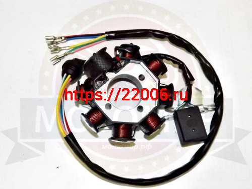 Зажигание 157FMI голое (без маховика) (статор СG/СВ125-250) (7+1 катушки) 3 отв. (1803104) (НАБОР) фото 2