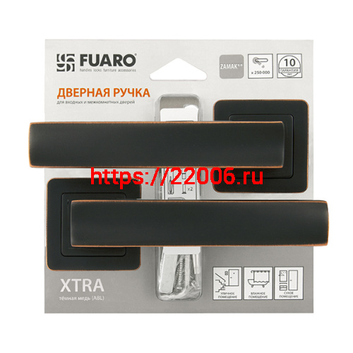 Ручка Fuaro (Фуаро) раздельная XTRA XM/HD ABL-28 темная медь