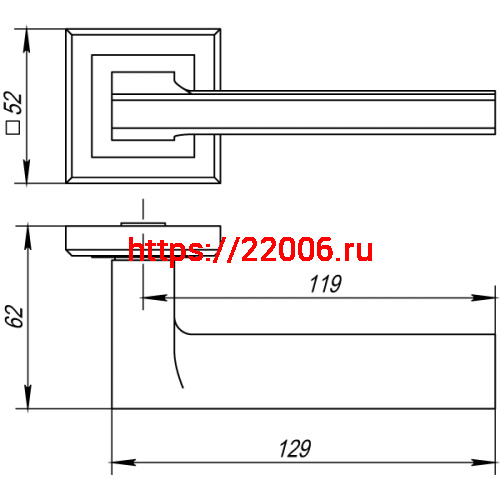 Ручка Punto (Пунто) раздельная K.QL52.BLADE (BLADE QL) ABG-6 зеленая бронза фото 5