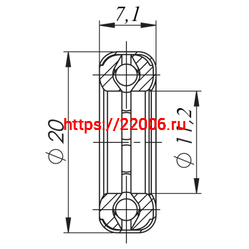 Подшипник к приварной петле Fuaro T1/141-20 фото 2