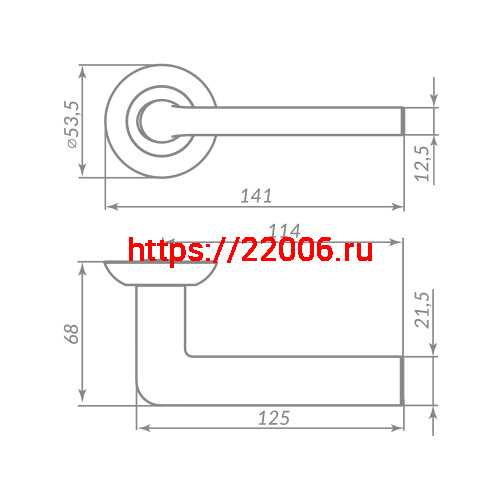 Ручка Punto (Пунто) раздельная R.TL54.NEXT 140mm BL-24 черный фото 2