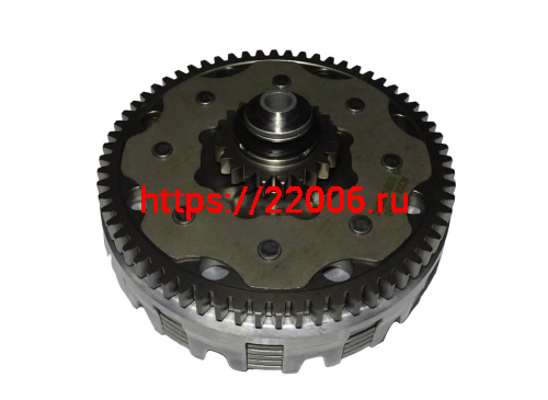 Барабан сцепления 177MM Zongshen NC250  ZS в сборе (8 паз+8 полупаз) 6 болт 7 диск (22000-ME30-0000)