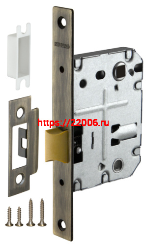 Защелка Fuaro (Фуаро) врезная PLASTP72-50 (P72-50) AB бронза
