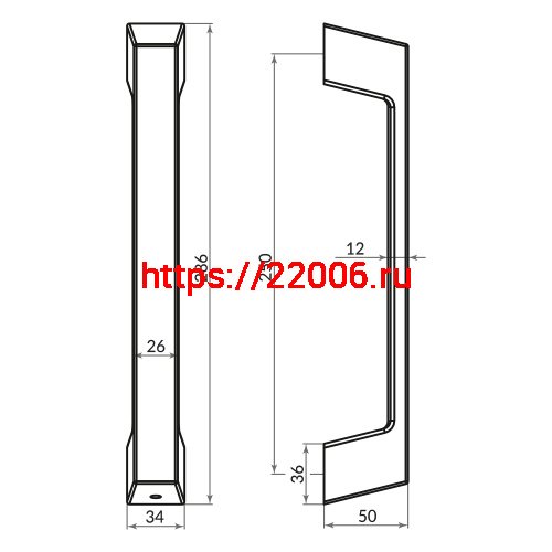 Ручка-скоба Punto (Пунто) PULL.ARC.TITAN BL-24 черный фото 4