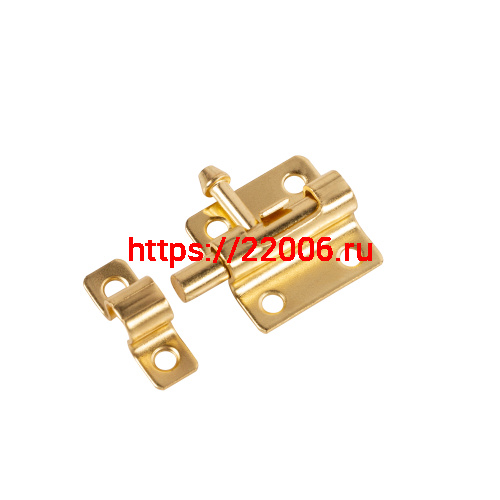 Шпингалет Ajax (Аякс) мебельный металлический SPD40х30 GP золото фото 4