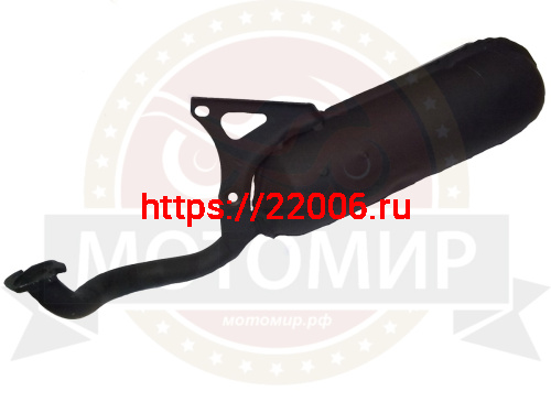 Глушитель скутер Yamaha Jog 50 3KJ в сборе с коленом фото 2 Глушитель скутер Yamaha Jog 50 3KJ в сборе с коленом фото 2