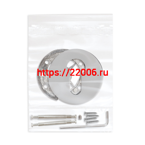 Накладка Fuaro (Фуаро) на цилиндр ESC.C.RLR/R.486 CP-8 хром (1 шт.) фото 2