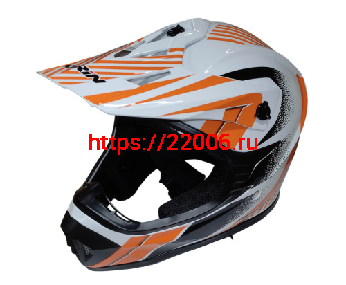 Шлем кроссовый KIRIN QL-128S, черный, красный, черн-крас, чер-желт, размер L