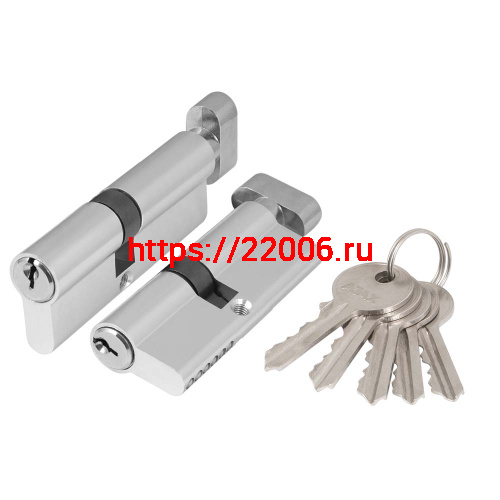 Цилиндровый Ajax (Аякс) механизм (AZ102/80) AZ1002Knob80 (30+10+40) CP хром