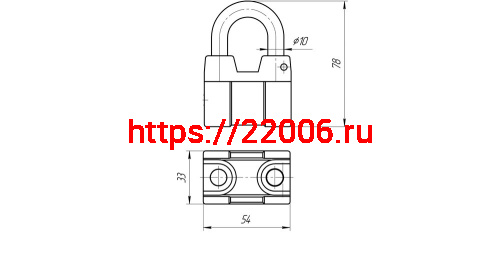 Замок Zenit (Зенит) навесной ВС4А фото 2