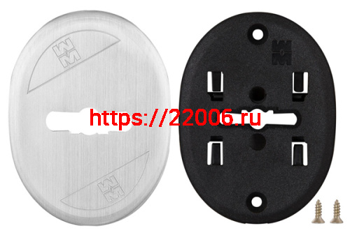 Накладка Mottura (Моттура) на сувальдный замок овальная 95.323 (МАТОВЫЙ ХРОМ), 1 шт