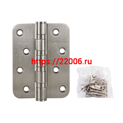 Петля Fuaro (Фуаро) из нержавейки универсальная IN4400U-R10 INOX (4BB-R10 102х76х3) фото 2